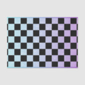 ボホブルーとパープルチェックティッシュペーパー 薄葉紙 (正面)