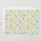 ボホブルーイエローディティフローラカスタムベビーシャワー サンキューカード (裏面)