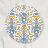 ボホブルーイエローボウフローラ結婚式の引き出物ラベル フェイバータグ (裏面)