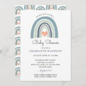 ボホブルーウォーターカラーシャワー招待状 招待状 (正面/裏面)