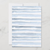 ボホブルーウォーターカラービーチ結婚式 招待状 (裏面)