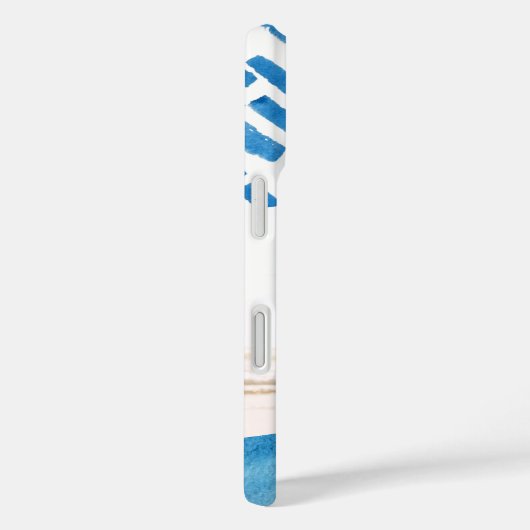 ボホブルーウォーターカラー抽象芸術 |写真モノグラムの Case-Mate iPhoneケース (裏面 / 右)