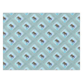 ボホブルーエレファント テーブルクロス (正面(横))