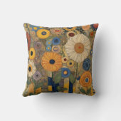 ボホブルーカスタム金ゴールドカップル名結婚ズ クッション (裏面)