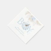 ボホブルーカボチャ男の子秋の赤ちゃんシャワー スタンダードカクテルナプキン (角)