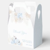 ボホブルーカボチャ男の子秋の赤ちゃんシャワー フェイバーボックス (オープン)