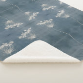 ボホブルークイーンアンズレースフラワーシェルパブランケット シェルパブランケット (3/4)