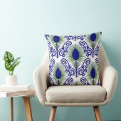 ボホブルーグリーンジュエルトーンピーコックフェザー クッション (椅子)