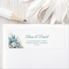 ボホブルーコースタルビーチシェル差出人住所 ラベル