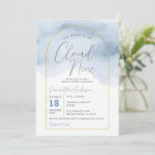 ボホブルーザブライドは9クラウドブライダルシャワー 招待状 (スタンド正面)