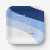 ボホブルースストリーミングシェードブライダルシャワー ペーパープレート (正面)