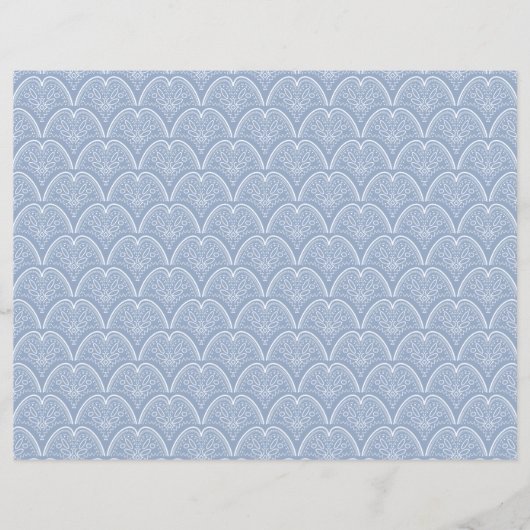 ボホブルーデリケートシェルスクラップブック紙 (正面)