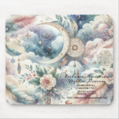 ボホブルードリームキャッチャー読サイキックのロゴ マウスパッド (正面)