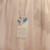 ボホブルーバラテディベア付きバルーン ギフトタグ