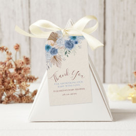 ボホブルーバラテディベア付きバルーン ギフトタグ