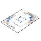 ボホブルーパンパスグラスゲストブック ノートブック (左側)