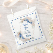 ボホブルーパンパスグラス誕生日 フェイバーバッグ (クリップ留めされた状態)