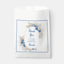 ボホブルーパンパスグラス誕生日 フェイバーバッグ