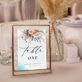 ボホブルーピーチ結婚フローラのテーブル番号 テーブルナンバー