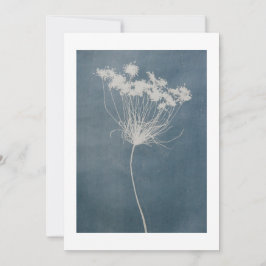 ボホブルーフラワーグリーティングカード