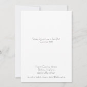 ボホブルーフラワーグリーティングカード (裏面)