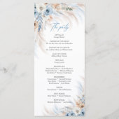 ボホブルーフローラとアイボリーバラパンパ結婚ス プログラム (裏面)