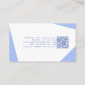 ボホブルーフローラシーストレス裁縫マシンテーラー 名刺 (裏面)