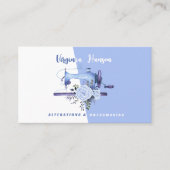 ボホブルーフローラシーストレス裁縫マシンテーラー 名刺 (正面)