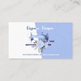 ボホブルーフローラシーストレス裁縫マシンテーラー 名刺
