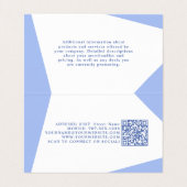 ボホブルーフローラシーストレス裁縫機の折り畳み 名刺 (内部フラット)