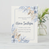 ボホブルーフローラパンパスグラス招待状 招待状 (スタンド正面)