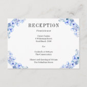 ボホブルーフローラヴィンテージウェディング披露宴 エンクロージャーカード (正面)