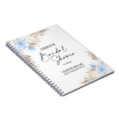 ボホブルーブラウンフローラブライダルシャワーゲスト ノートブック (右側)