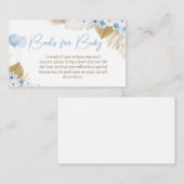 ボホブルーベアベビーシャワーベビー エンクロージャーカード (正面/裏面)