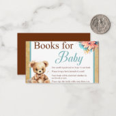 ボホブルーベアベビーシャワーベビー ノートカード (正面/裏面インサイチュ)