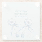 ボホブルーベビーラトル ガラスコースター (裏面)