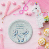 ボホブルーベビーラトル ペーパープレート (パーティー)