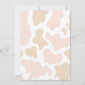 ボホブルーボウハイランドカウベビーシャワー招待状 招待状 (裏面)