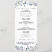 ボホブルーボタニカル結婚式 プログラム (裏面)