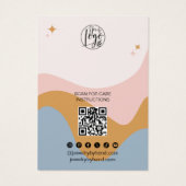 ボホブルーマスタードジュエリーメーカーQrロゴイヤリング (裏面)