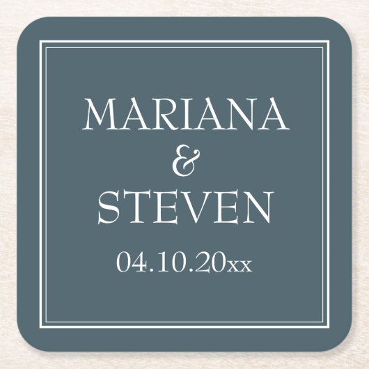 ボホブルーミニマモダンリスト スクエアペーパーコースター (正面)