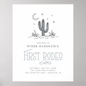 ボホブルーモダンボーイズFirst Rodeo 1st Birthday ポスター (正面)