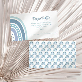 ボホブルーレインボーおむつラッフルエンクロージャカード エンクロージャーカード