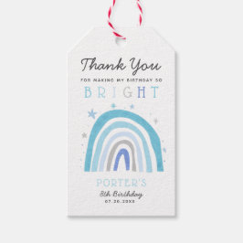 ボホブルーレインボーバースデーパーティーそう明るい ギフトタグ