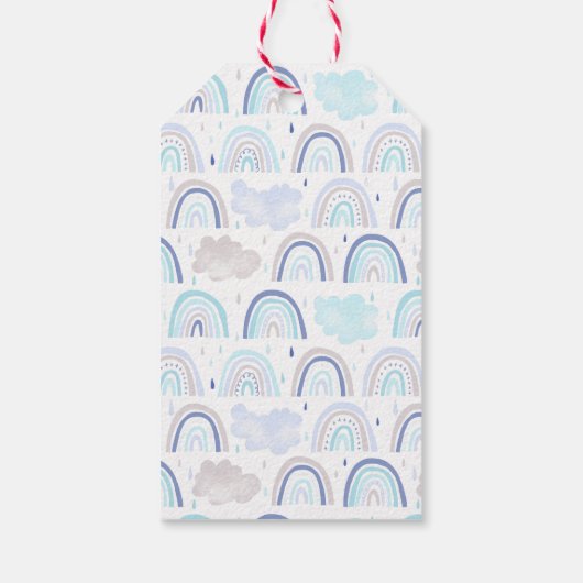 ボホブルーレインボーバースデーパーティーそう明るい ギフトタグ (裏面)