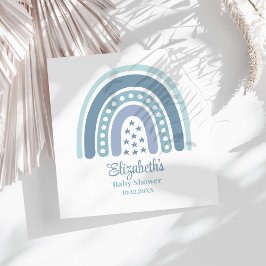 ボホブルーレインボーベビーシャワーナプキンズ スタンダードランチョンナプキン