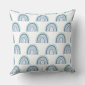 ボホブルーレインボー名前をカスタムする装飾用クッション クッション (裏面)