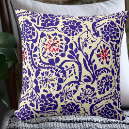 ボホブルー抽象芸術 クッション