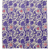 ボホブルー抽象芸術 シャワーカーテン (正面)