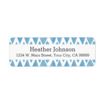 ボホブルー水彩幾何学模様